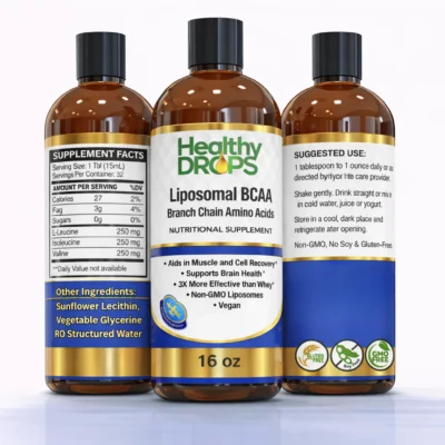 Liposomal AHCC liquid supplement in 16 oz bottle